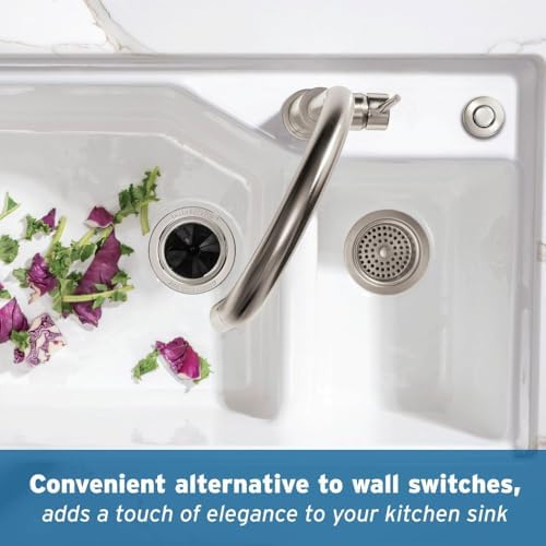 INSINKERATOR Air Switch Sink Top Decorative Button, Polished Nickel - Image 3