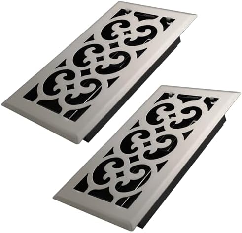 Howeall 4x8 Inches 2 Pack Heavy Duty Walkable Floor Register Easy Adjust Air by Howeall
