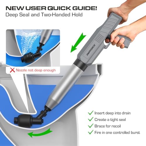 Electric Toilet Plunger, Heavy-Duty Clog Remover, Dark Gray - Image 6