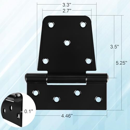 Heavy Duty Gate Hinges 3.5 inch 8 Pack Extra Thick Industrial T Barn Door - Image 5