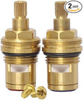 Brass Ceramic Disc Cartridge, Quarter Turn, 20 Teeth, Mixer Faucet Valve by Gaosin