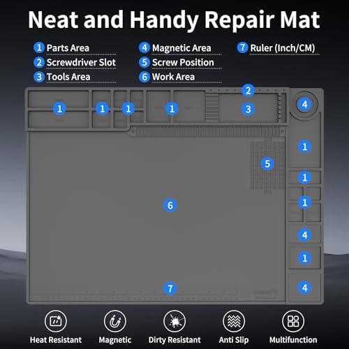 STREBITO Soldering Mat Large, Solder Mat 932°F Heat Resistant 21.7"x15.8'' - Image 5
