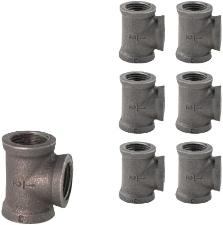 1/2" TEE: Industrial Threaded Black Iron Pipe Fittings; Natural by PRIMPIPEWORKS
