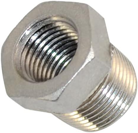 3/8" Male x 1/4" Female Thread Reducer Bushing Pipe Fitting, Stainless steel SS by DANSPEEDBALLVALUES
