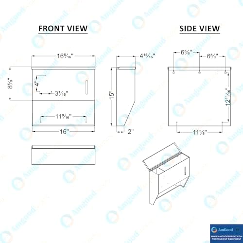 16 Inch Wall Mount Soap and Paper Towel Dispenser - Image 4
