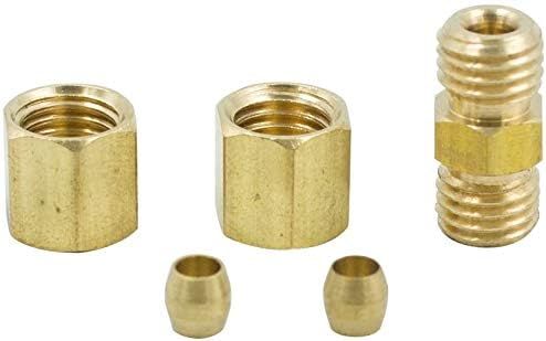 Pack of 2 Compression Brass Tube Fitting, 1/2" Tube OD x 1/2" Tube OD - Image 3