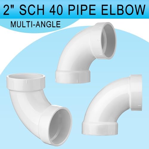 Asterbacks 2 inch PVC 90 Degree Elbow Schedule 40 White Pipe Fittings - Image 6