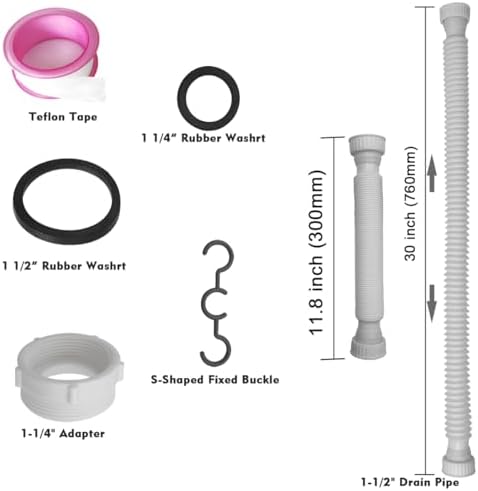 Expandable Flexible P-Trap And Sink Drain Pipe Kit - Image 5