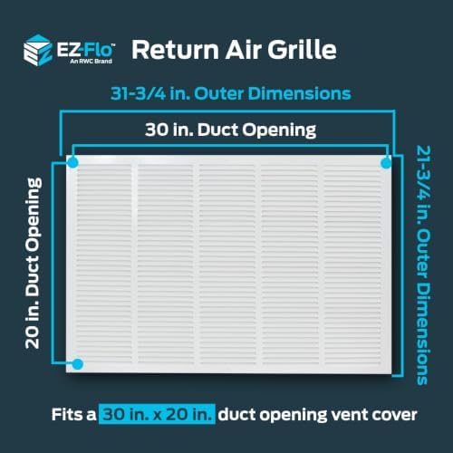 EZ-FLO 30 x 20 Inch Return Air Vent Cover - Image 2