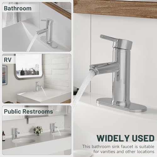 Chrome Bathroom Faucet for 1 or 3 Holes - Image 6