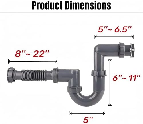 Garbage Disposal Installation Kit, 1-1/2-Inch Kitchen Sink Drain Pipe - Image 2