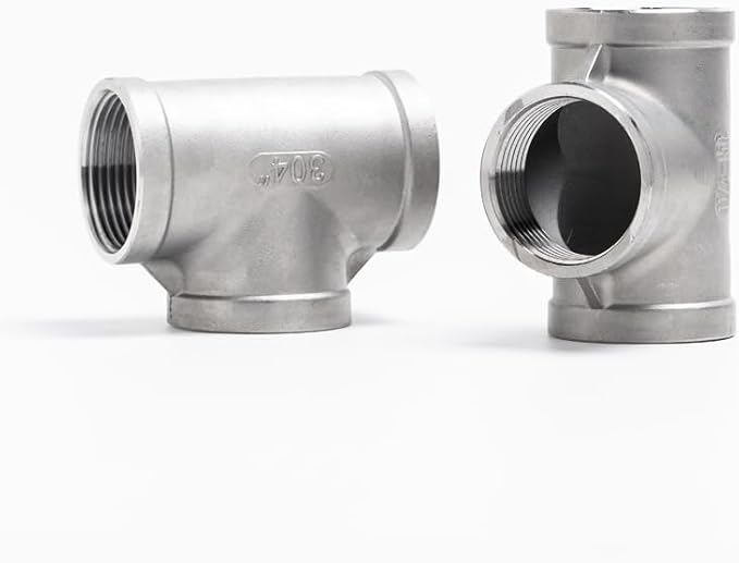 Beduan 2 PCS Stainless 3/8" Tee Female NPT T Shaped 3 Way Cast Pipe Fitting | - Image 4