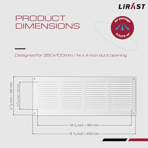14x4 Vent Cover with Built-in Screen - Image 6