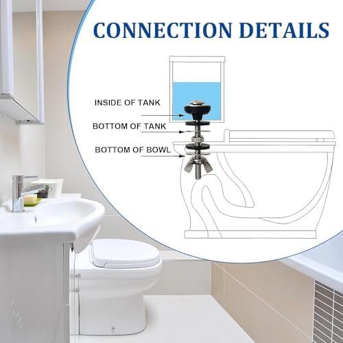 4Pcs Universal Toilet Tank to Bowl Bolt Kit - Image 5