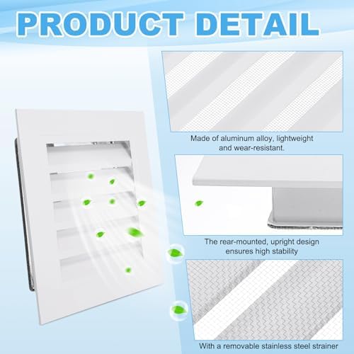 PATIKIL 10 x 10 Inch Gable Vent, 8 x 8 Inch Duct Opening Size - Image 4
