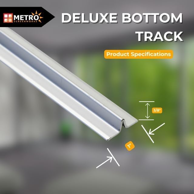 Sliding Screen Door Deluxe Bottom Track, 1” Wide 3/8” Tall - 72 in - Image 2
