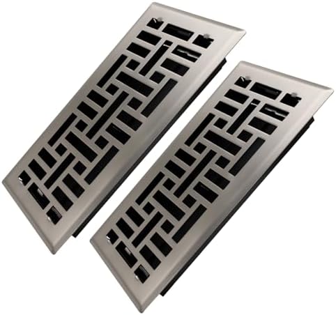 Howeall 4x10 Inches 2 Pack Heavy Duty Walkable Floor Register Easy Adjust Air by Howeall