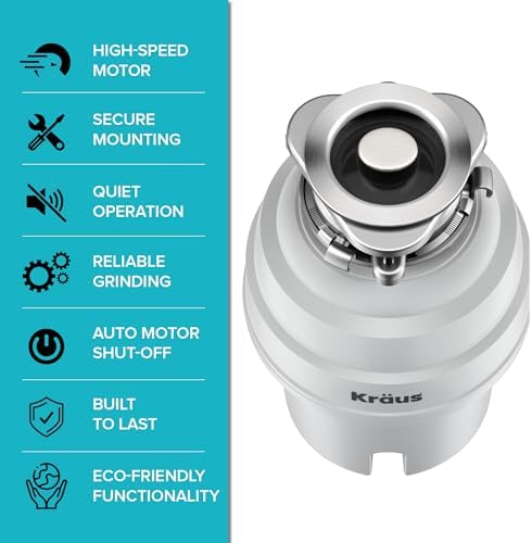 KRAUS WasteGuard 1 HP Continuous Feed Garbage Disposal - Image 2