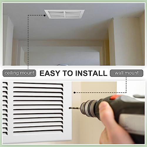 Pelopy 14 x 6 Inch 6 Pack Return Air Grille Vent Covers & 12 Screw - Image 4
