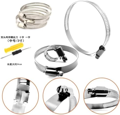 20pcs 304 Stainless Steel Adjustable 44-108mm Range Worm Gear Hose Clamps - Image 7
