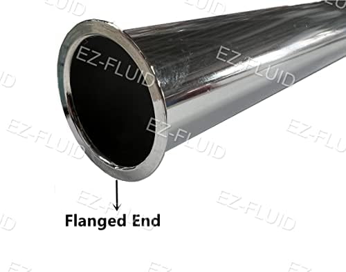 EZ-FLUID 1-1/4" x 9" Heavy Duty Thick Commercial Grade 17GA Chrome Brass - Image 3