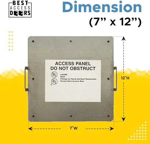 Best 7″ x 12″ Grease Duct Access Panel - Image 3