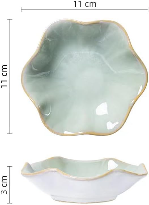 JAMEND CLXP Lotus Leaf Shape Decorative Ring Tray, Small Key Bowl, Ceramic - Image 6