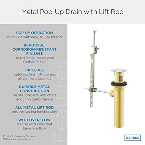 Danze D495002 1-1/4-Inch Metal Pop-Up Drain Assembly - Image 3