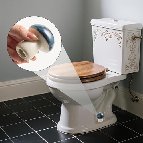 BEUNAIZER Ceramic Mushroom Toilet Bolt Covers, Decorative Caps - Image 4