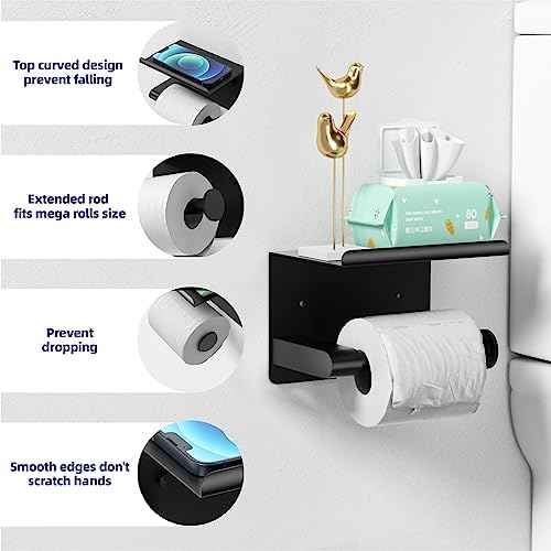 GLNLQ Matte Black Toilet Paper Holder - Image 3