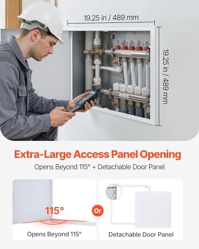 VEVOR Access Panel for Drywall, 19.2 x 19.2 in Galvanized Steel Access Door - Image 4