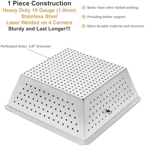 Leyso Stainless Steel Floor Sink Drop-in Basket Strainer Sink Drain Cover - Image 3