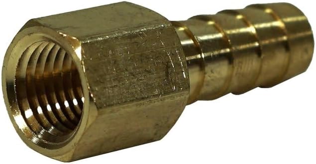 3/8" Brass Hose Barb Rigid Female Adapter - Image 2
