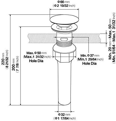 KAIYING Pop Up Drain, Bathroom Vessel Sink Drain - Image 6