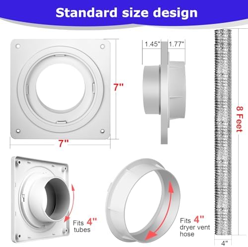 Dryer Vent Hose Connector Kit, Dryer Vent Wall Plate - Image 3