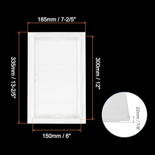 PATIKIL 12x6 inch Removable Hinged Access Panel, ABS Plumbing Access Doors Easy - Image 2