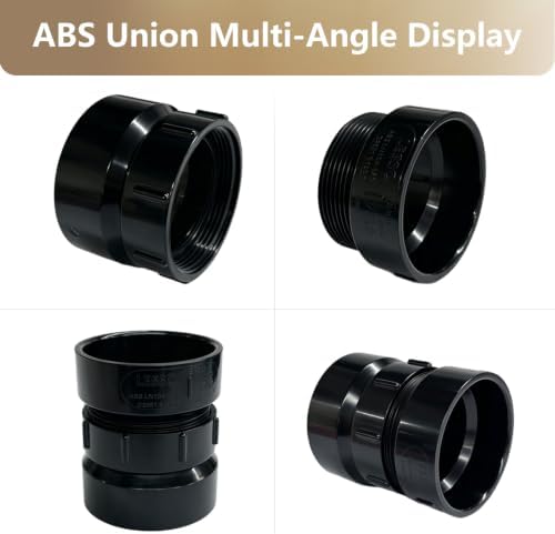 Lesso 2''ABS Union 2-Inch X 2-Inch Hub Union - Image 4