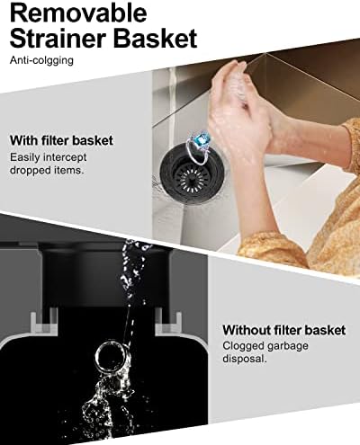 BOTEMY Extended Garbage Disposal Basket Strainer Stopper, Deep 304 Stainless - Image 4