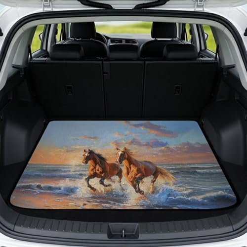 Sea Horse SUV Car Trunk Mat 29"x39" by Darisoco