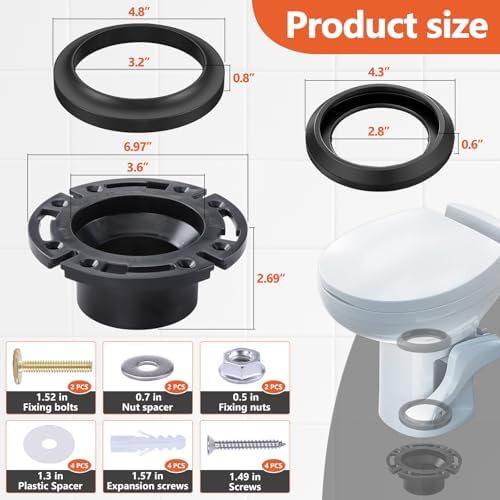 RV Toilet Flange 3'' & 34120 Waste Ball Seal - Image 3