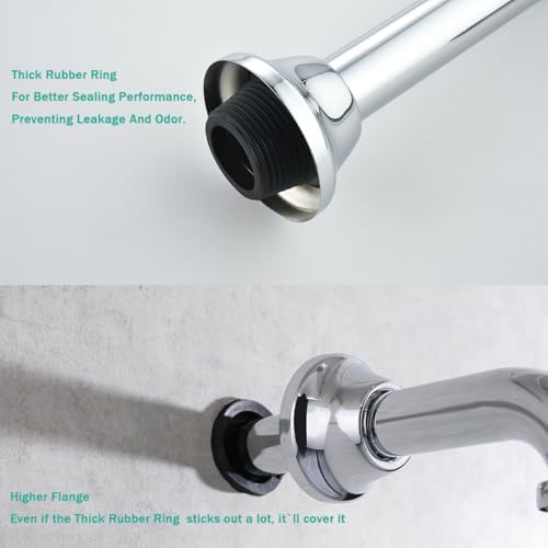 Brass P Trap with Pop Up Drain Stopper With Overflow, U-Shape 1 1/4 Slip Joint - Image 6