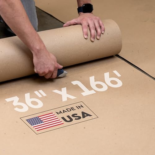 Construction Paper Roll 36" x 1992", 498 Sq.Ft – Extra Thick Floor Covering by IDLPackaging