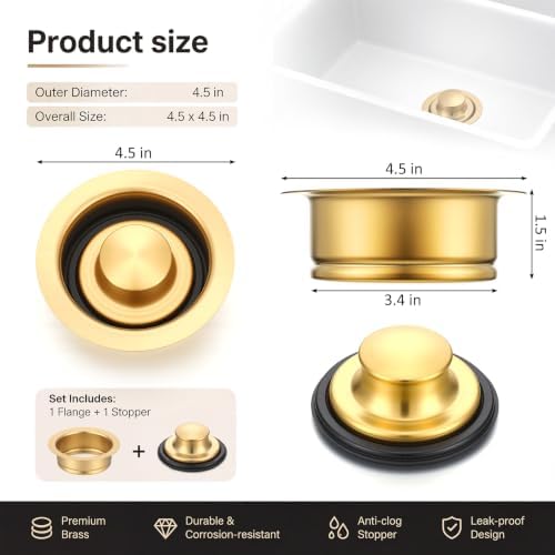 Hicarer Gold Garbage Disposal Flange - Image 4