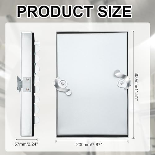 PATIKIL Galvanized Steel Access Panel, 12x8 Inch Insulated HVAC Duct Access Door - Image 2