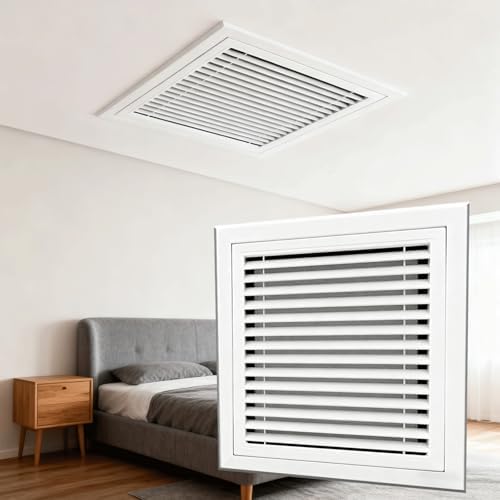 20x46in White Return Air Grille, Easy Install Cold Air Return Vent Cover by Unknown