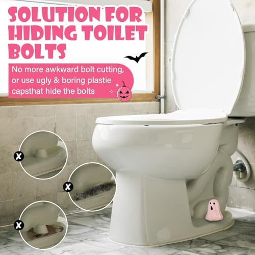 Wonderjune 2 Pack Toilet Bolt Covers Ceramic Bathroom - Image 5