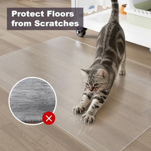 3'×3' Frosted Clear Waterproof Area Mat - Image 4
