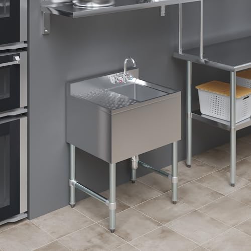 AmGood One Compartment Stainless Steel Under bar Sink - Image 6