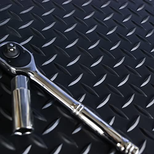 Workforce Vinyl Diamond Plate Commercial Grade Matting, Heavy Duty Floor Mat - Image 2