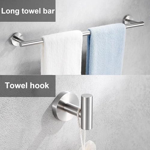 6 Pieces Brushed Nickel Bathroom Hardware Accessories Set, SUS304 Stainless - Image 3